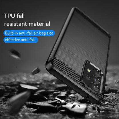 TPU Hülle für Samsung Galaxy A53 Carbon Fiber Skin Brushed Schutzcover Soft Case