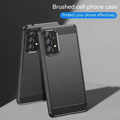 TPU Hülle für Samsung Galaxy A53 Carbon Fiber Skin Brushed Schutzcover Soft Case