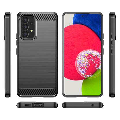 TPU Hülle für Samsung Galaxy A53 Carbon Fiber Skin Brushed Schutzcover Soft Case