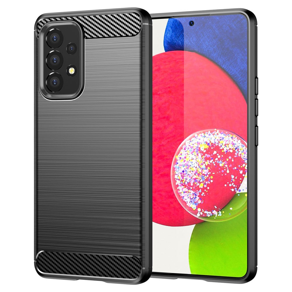TPU Hülle für Samsung Galaxy A53 Carbon Fiber Skin Brushed Schutzcover Soft Case