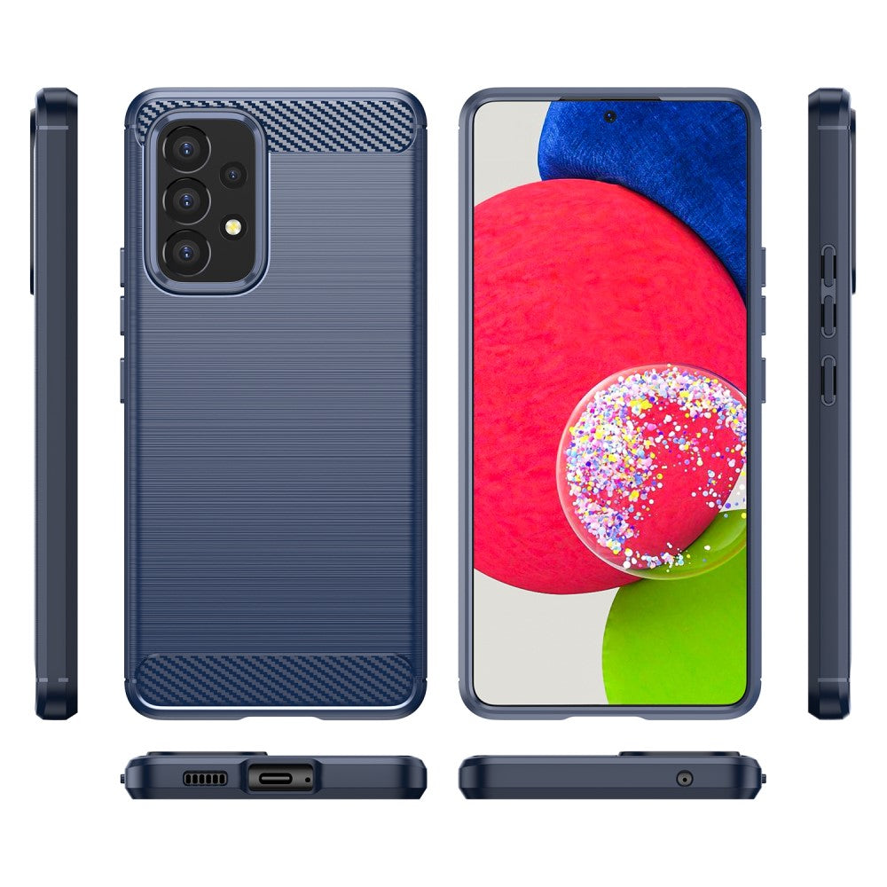 TPU Hülle für Samsung Galaxy A53 Carbon Fiber Skin Brushed Schutzcover Soft Case