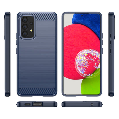 TPU Hülle für Samsung Galaxy A53 Carbon Fiber Skin Brushed Schutzcover Soft Case