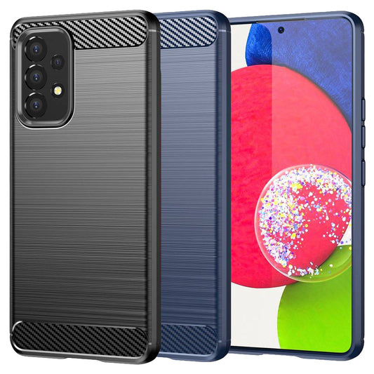 TPU Hülle für Samsung Galaxy A53 Carbon Fiber Skin Brushed Schutzcover Soft Case