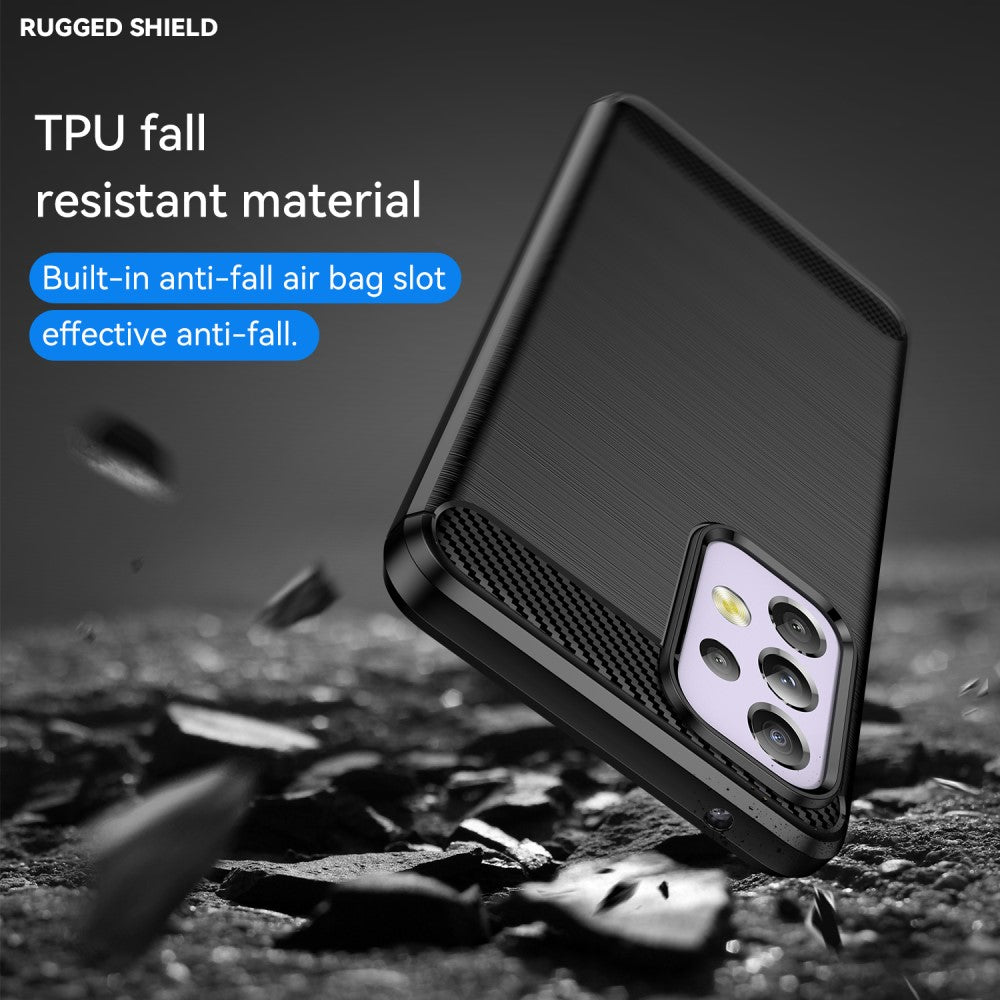 TPU Hülle für Samsung Galaxy A33 5G Carbon Fiber Skin Brushed Backcover Case