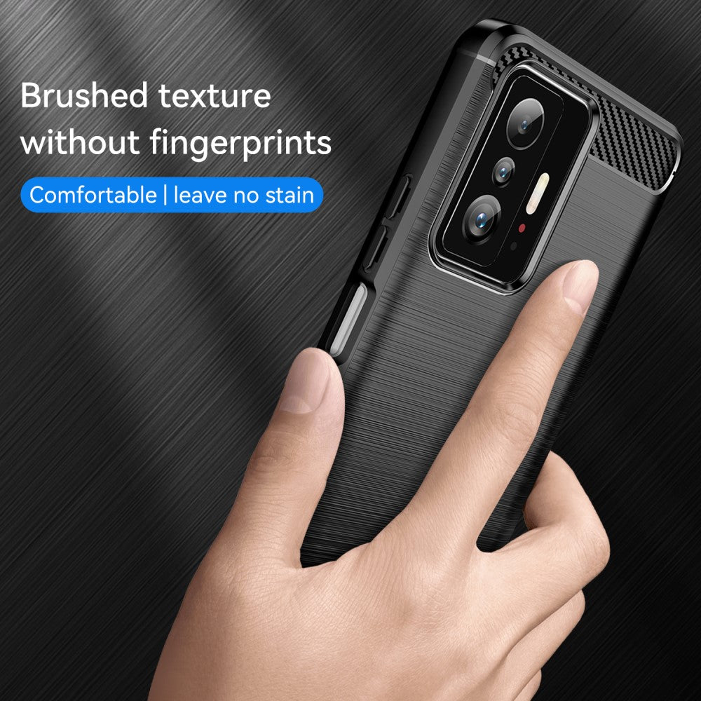TPU Hülle für Xiaomi 11T 11T PRO Carbon Fiber Skin Brushed Schutzcover Soft Case