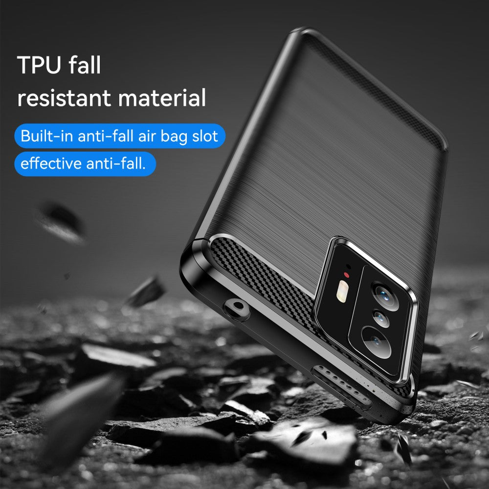 TPU Hülle für Xiaomi 11T 11T PRO Carbon Fiber Skin Brushed Schutzcover Soft Case
