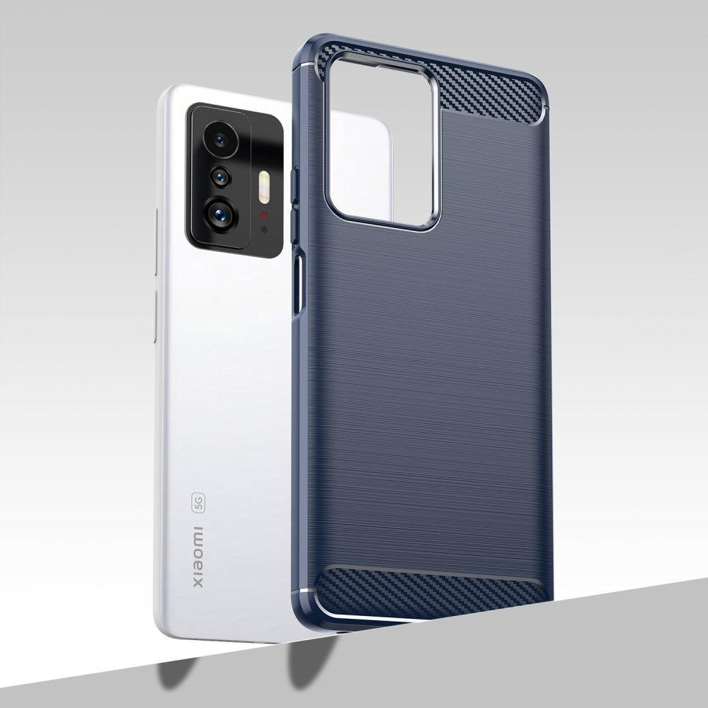 TPU Hülle für Xiaomi 11T 11T PRO Carbon Fiber Skin Brushed Schutzcover Soft Case
