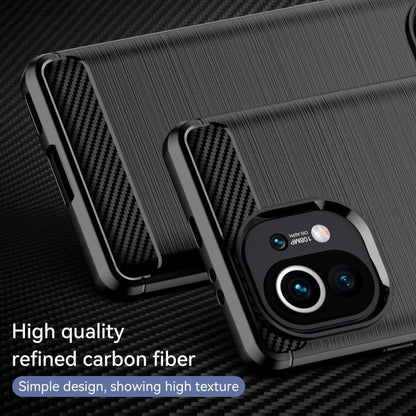 TPU Case für XIAOMI MI 11 Carbon Fiber Skin Brushed Schutz Hülle Soft Cover