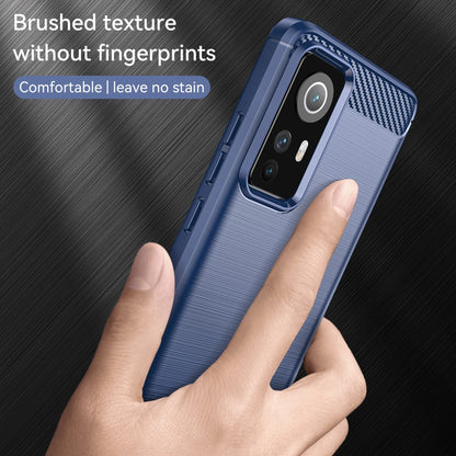 TPU Hülle für Xiaomi 12 12X Carbon Fiber Skin Brushed Schutz Backcover Soft Case