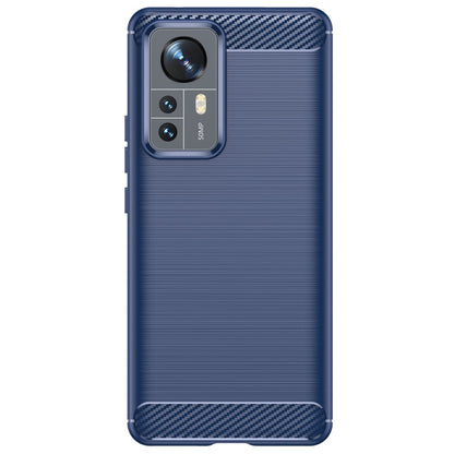TPU Hülle für Xiaomi 12 PRO Carbon Fiber Skin Brushed Schutz Backcover Soft Case