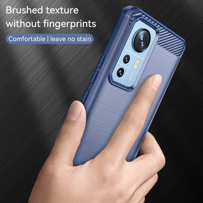 TPU Hülle für Xiaomi 12 PRO Carbon Fiber Skin Brushed Schutz Backcover Soft Case