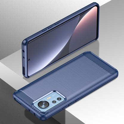 TPU Hülle für Xiaomi 12 PRO Carbon Fiber Skin Brushed Schutz Backcover Soft Case