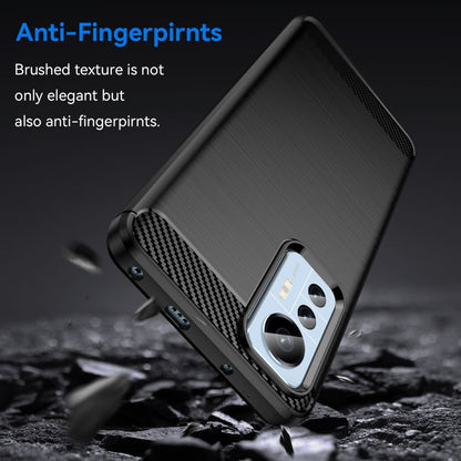 TPU Hülle für Xiaomi 12 LITE Carbon Fiber Skin Brushed Schutzcover Soft Case