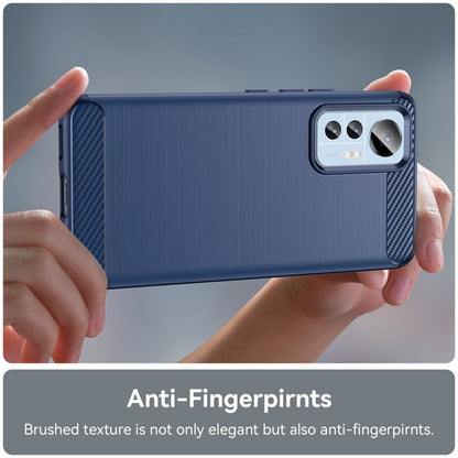 TPU Hülle für Xiaomi 12 LITE Carbon Fiber Skin Brushed Schutzcover Soft Case