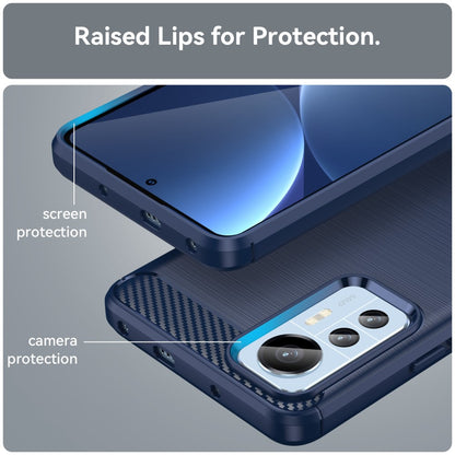 TPU Hülle für Xiaomi 12 LITE Carbon Fiber Skin Brushed Schutzcover Soft Case