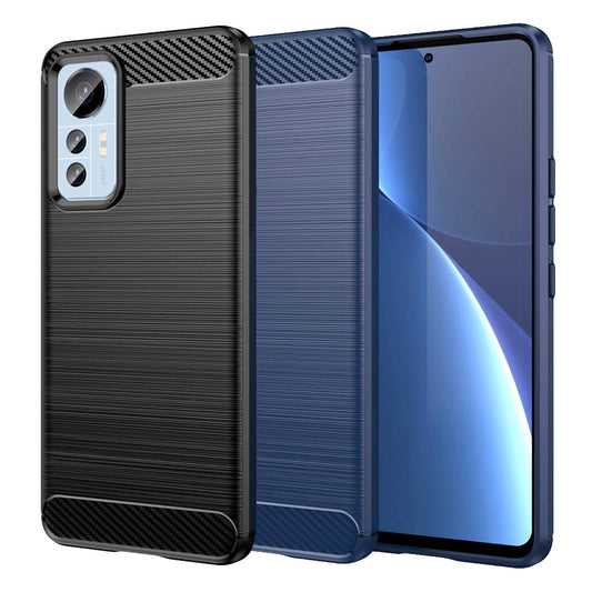 TPU Hülle für Xiaomi 12 LITE Carbon Fiber Skin Brushed Schutzcover Soft Case