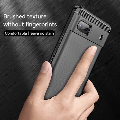 TPU Hülle für Google Pixel 6a Carbon Fiber Skin Brushed Schutzcover Soft Case