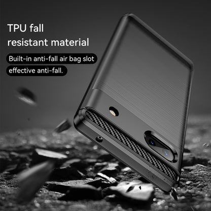 TPU Hülle für Google Pixel 6a Carbon Fiber Skin Brushed Schutzcover Soft Case