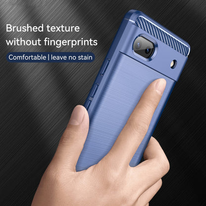 TPU Hülle für Google Pixel 6a Carbon Fiber Skin Brushed Schutzcover Soft Case