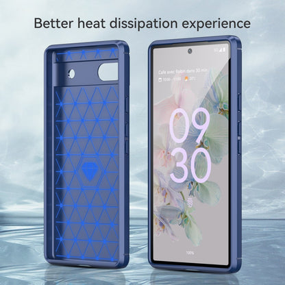 TPU Hülle für Google Pixel 6a Carbon Fiber Skin Brushed Schutzcover Soft Case