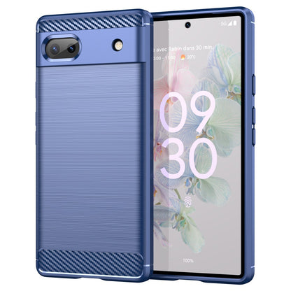 TPU Hülle für Google Pixel 6a Carbon Fiber Skin Brushed Schutzcover Soft Case