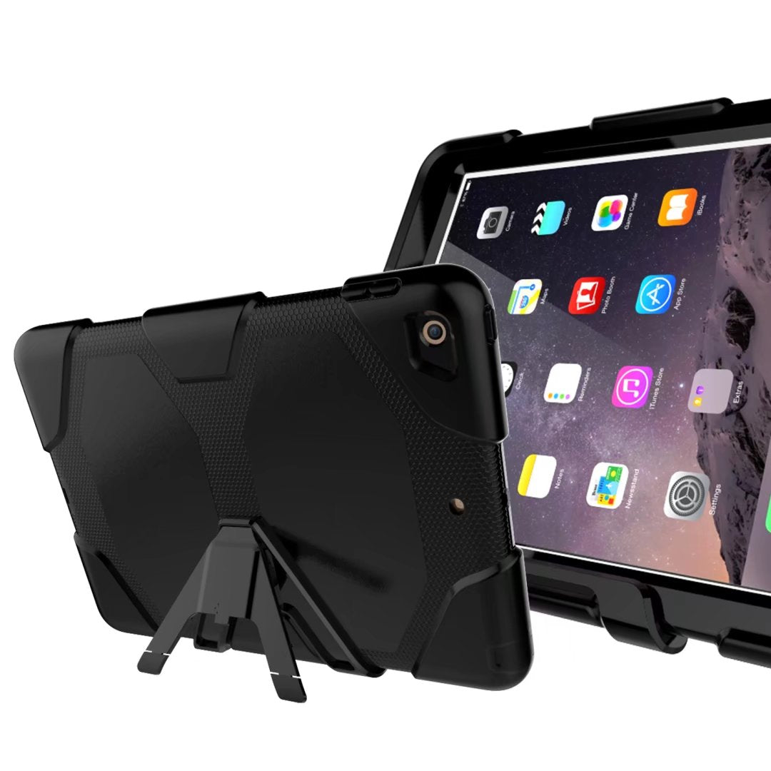 Apple iPad 9.7" (2017) Outdoor Case Silikon Heavy Duty Army Kickstand Hülle