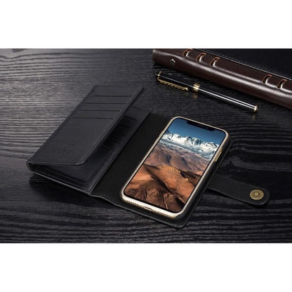 DG.MING Wallet Case für Apple iPhone XS X Echt Leder Brief Tasche 2in1 Etui Hülle