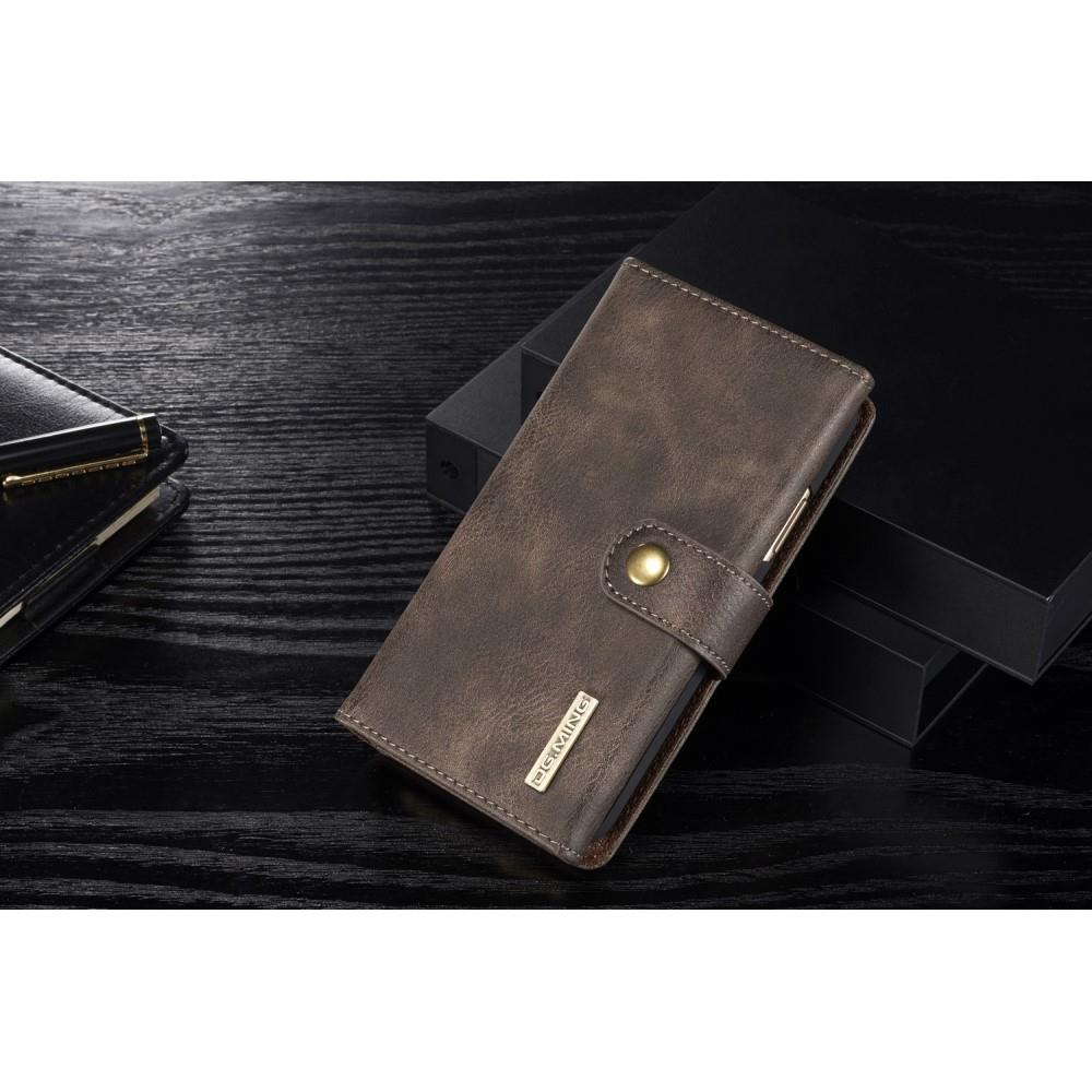 DG.MING Wallet Case für Apple iPhone XS X Echt Leder Brief Tasche 2in1 Etui Hülle