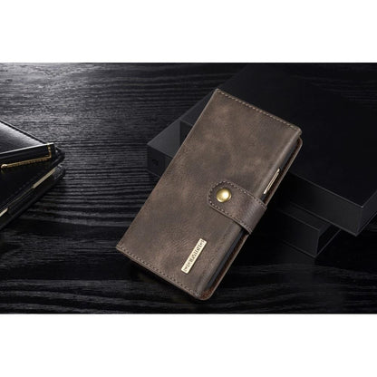 DG.MING Wallet Case für Apple iPhone XS X Echt Leder Brief Tasche 2in1 Etui Hülle