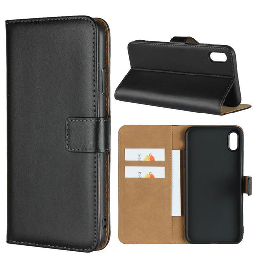 Wallet Case für Apple iPhone XS MAX TPU Split Echt Leder Tasche