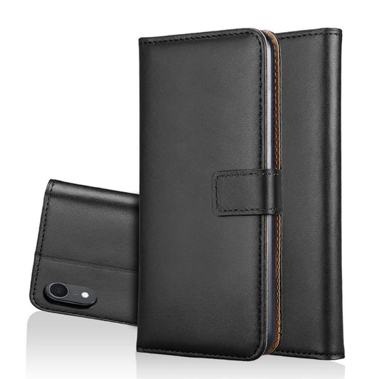 Wallet Case für Apple iPhone XR Genuine Split Echt Leder Tasche