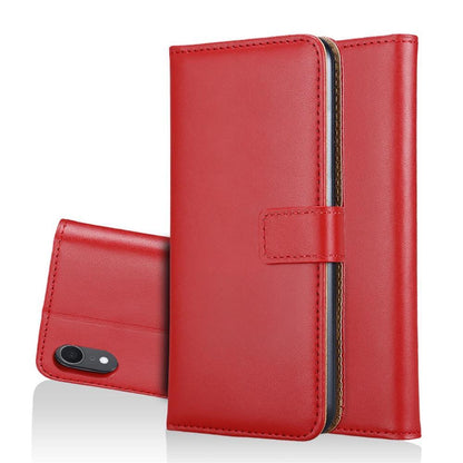 Wallet Case für Apple iPhone XR Genuine Split Echt Leder Tasche