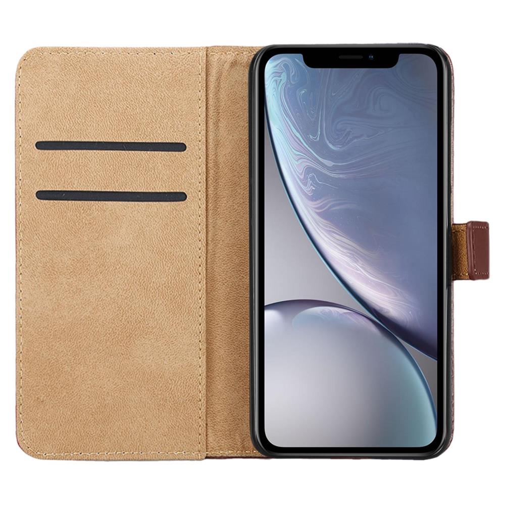 Wallet Case für Apple iPhone XR Genuine Split Echt Leder Tasche