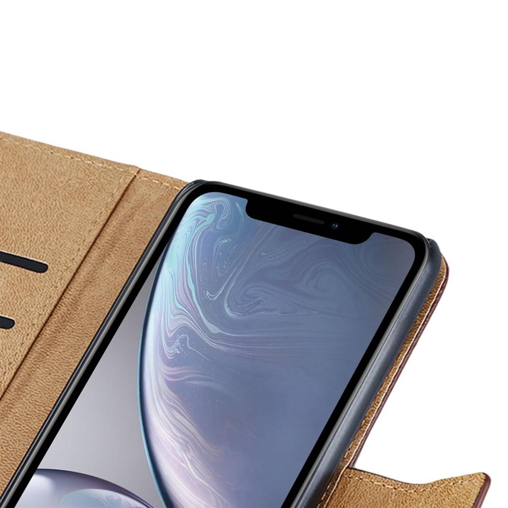 Wallet Case für Apple iPhone XR Genuine Split Echt Leder Tasche