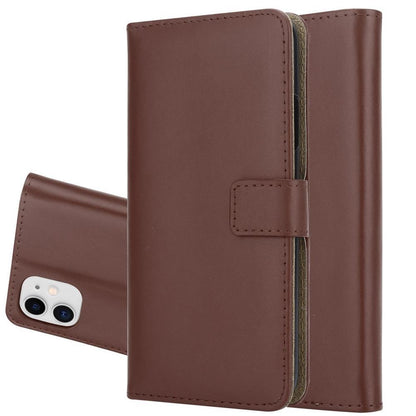 Wallet Case für Apple iPhone 11 Genuine Split Echt Leder Handy Tasche