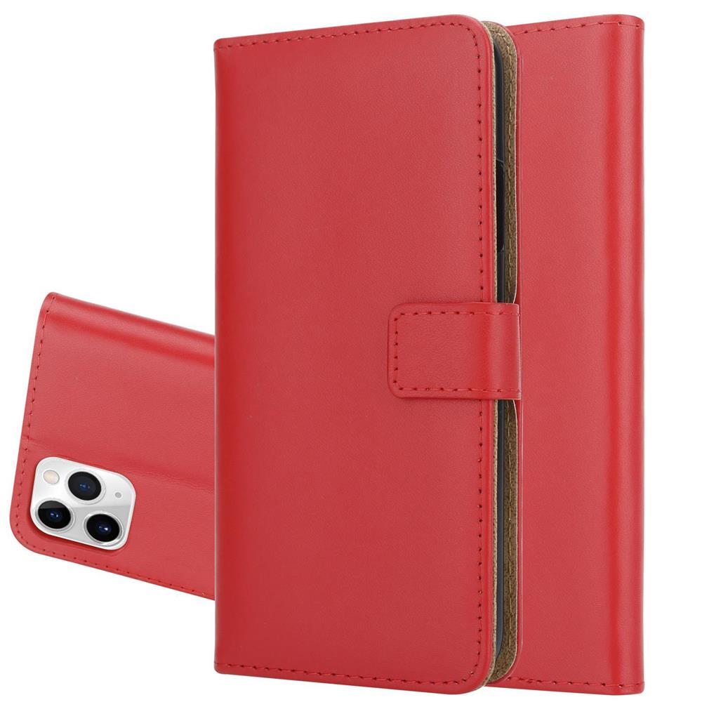 Wallet Case für Apple iPhone 11 PRO MAX Genuine Split Echt Leder Handy Tasche