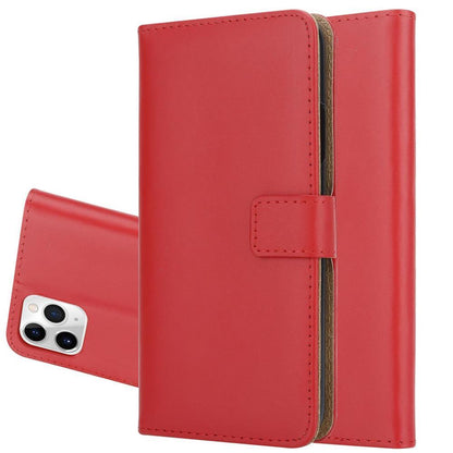 Wallet Case für Apple iPhone 11 PRO MAX Genuine Split Echt Leder Handy Tasche