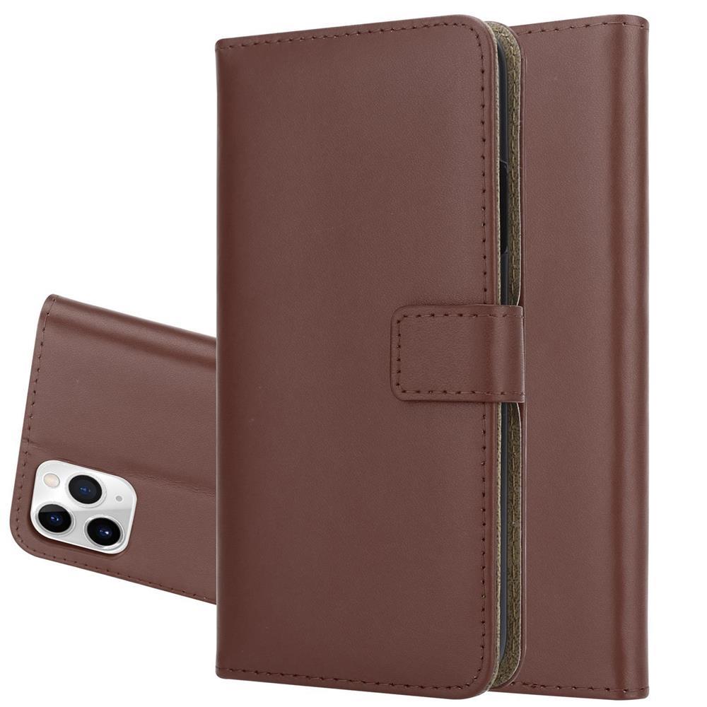 Wallet Case für Apple iPhone 11 PRO MAX Genuine Split Echt Leder Handy Tasche
