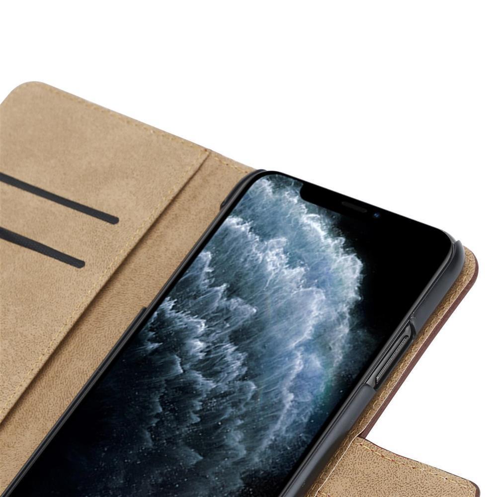 Wallet Case für Apple iPhone 11 PRO MAX Genuine Split Echt Leder Handy Tasche