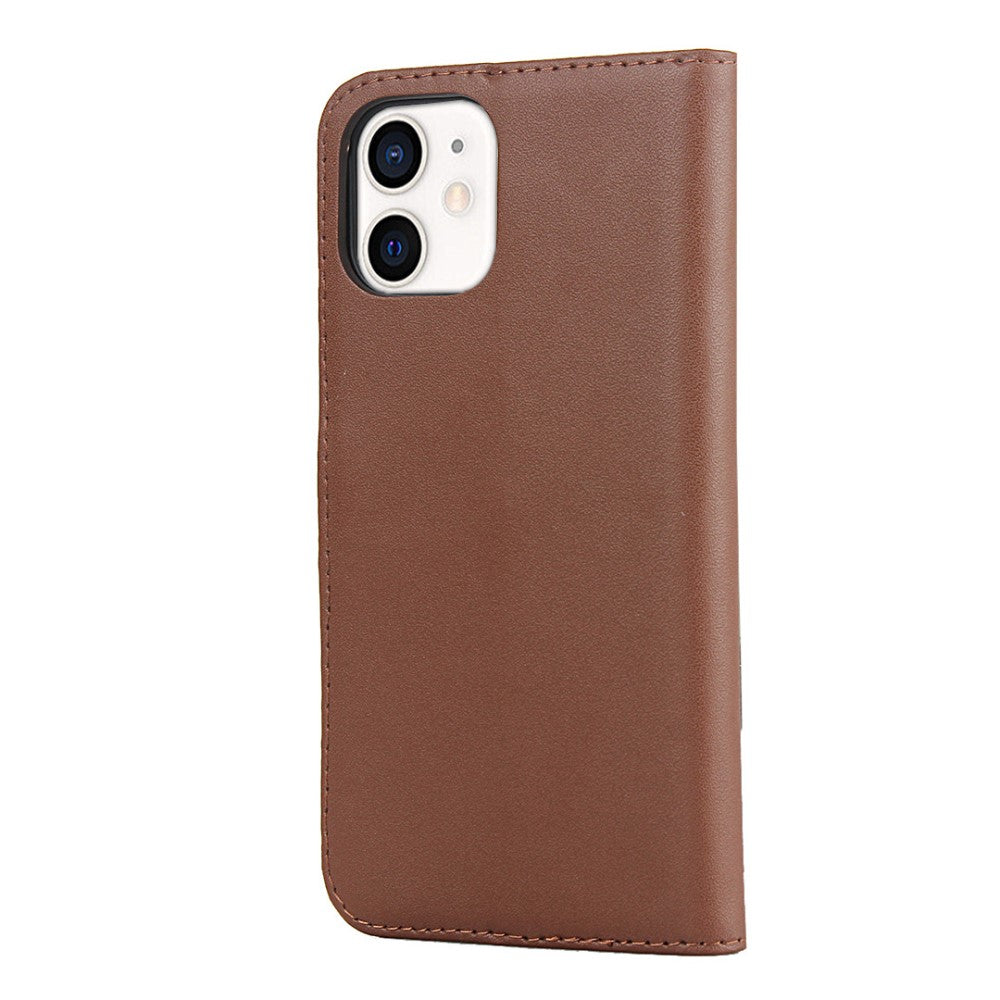 Wallet Case für Apple iPhone 12 MINI TPU Split Echt Leder Handy Tasche Klappetui