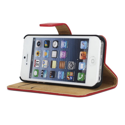 Wallet Case für Apple iPhone SE 5 5S Genuine Split Echt Leder