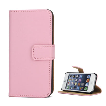 Wallet Case für Apple iPhone SE 5 5S Genuine Split Echt Leder