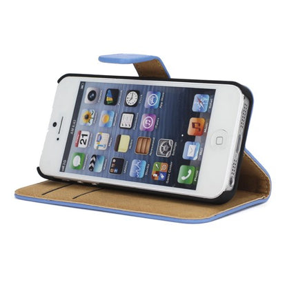Wallet Case für Apple iPhone SE 5 5S Genuine Split Echt Leder
