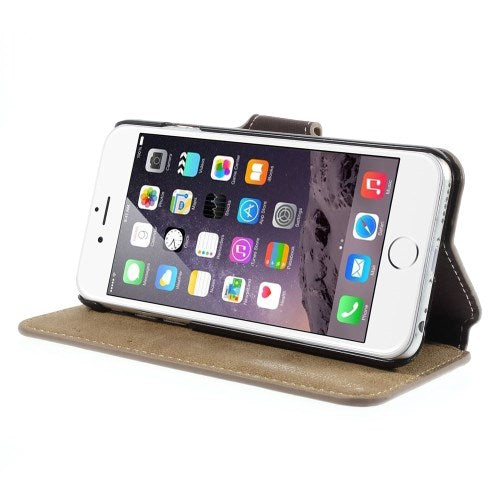 Wallet Case für Apple iPhone 6 6S Handy Tasche Retro Style Antik