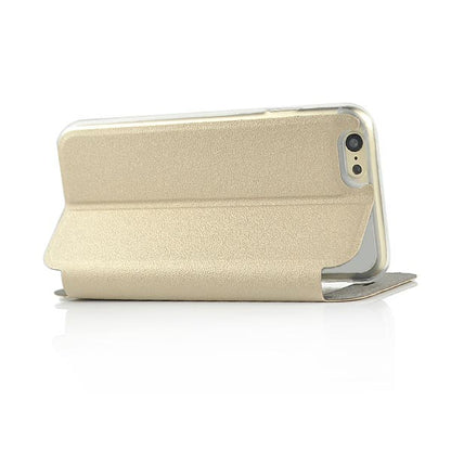 Wallet Case für Apple iPhone 6 6S Handy Tasche Window View Metal Slide Touch