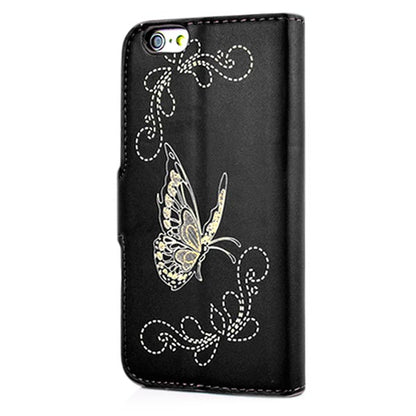Wallet Case für Apple iPhone 6 6S Handy Tasche Butterfly Pattern