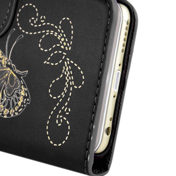 Wallet Case für Apple iPhone 6 6S Handy Tasche Butterfly Pattern