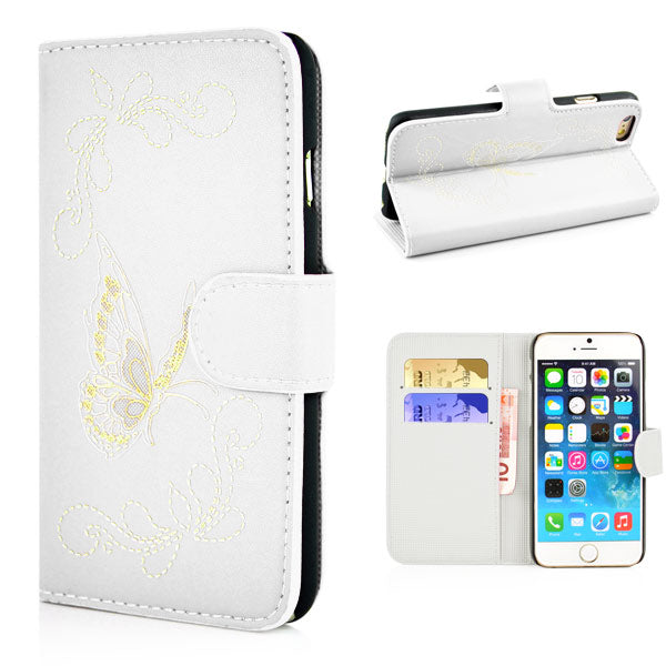 Wallet Case für Apple iPhone 6 6S Handy Tasche Butterfly Pattern