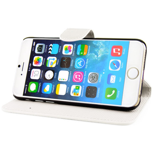 Wallet Case für Apple iPhone 6 6S Handy Tasche Butterfly Pattern