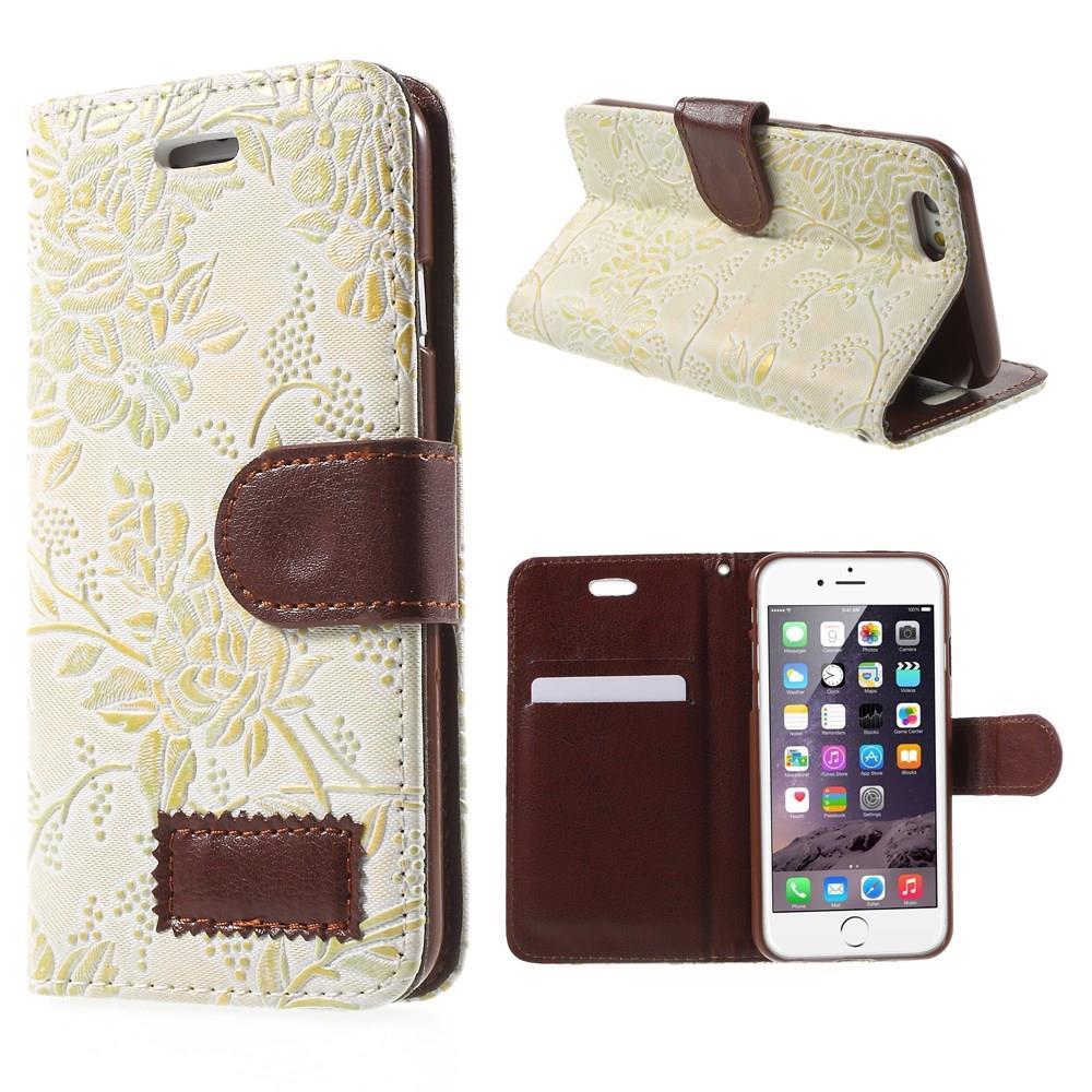 Wallet Case für Apple iPhone 6 6S Handy Tasche Elegant Flowers Blumen Muster